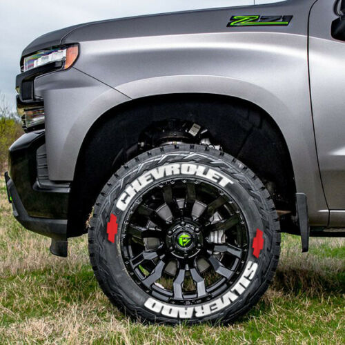 Chevrolet Silverado + Logo Red, Set for 4 Tires (1521) - Image 3