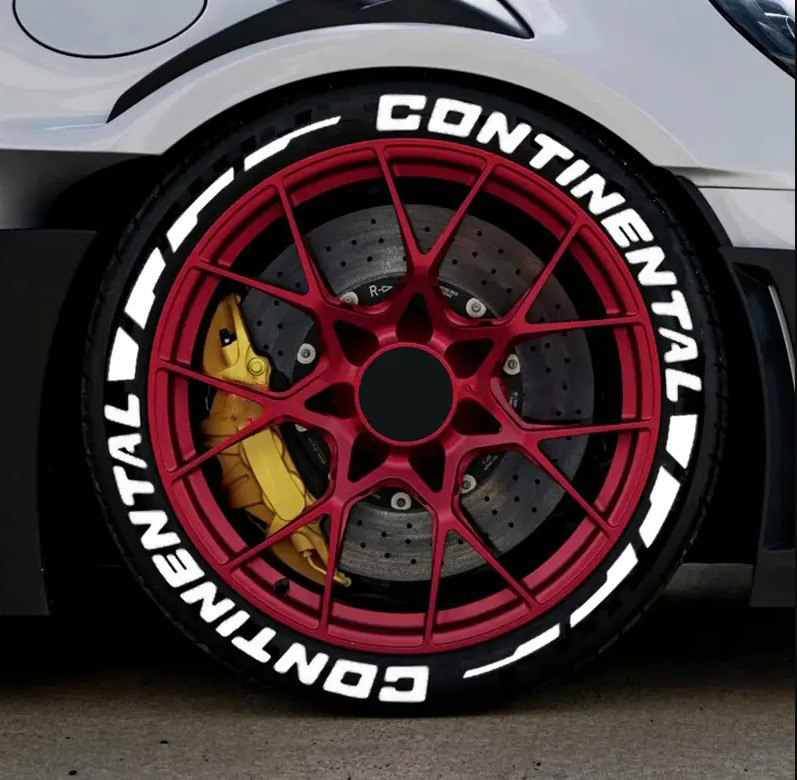 Continental + Stripes Full White, Set for 4 Tires (1752) - Image 2