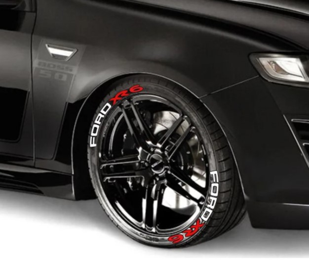 Ford XR6 Red & White, Set for 4 Tires (1770) - Image 3