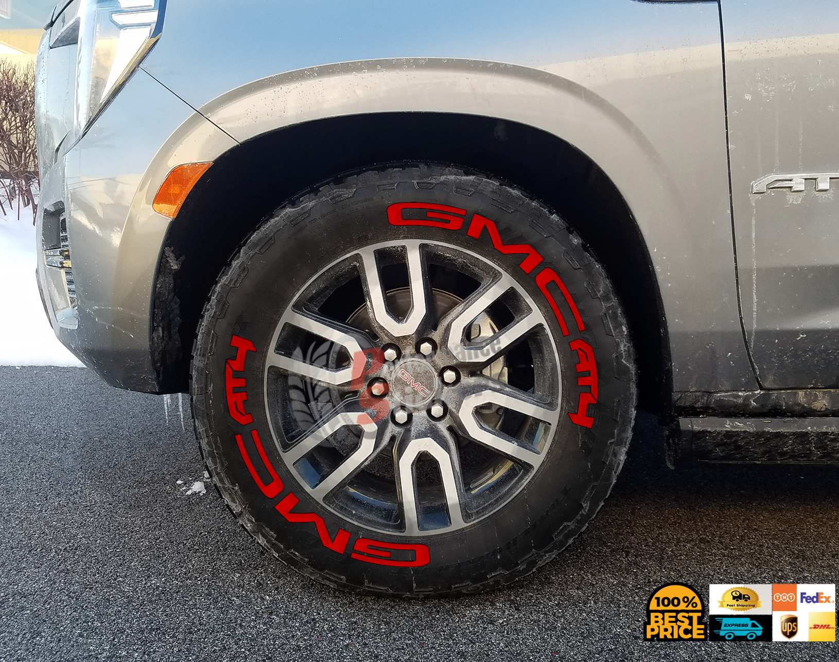 GMC AT4 Full Red, Set for 4 Tires (1694) - Image 2