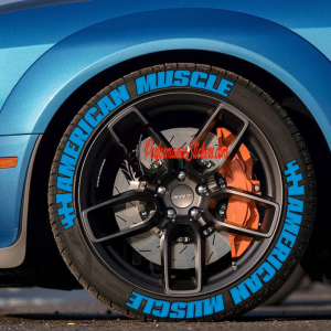 American Muscle + Flag Full Blue, Set for 4 Tires (1505)