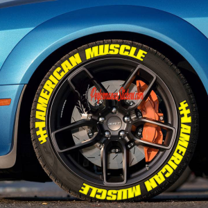 American Muscle + FLag Full Yellow, Set for 4 Tires (1507)