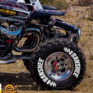 Banshee + Flag Full White, Set for 4 Tires (1002)