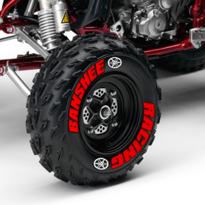 Banshee Racing Red + Logo White, Set for 4 Tires (1027)
