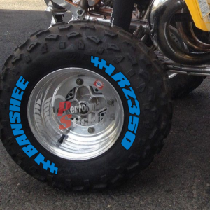 Banshee RZ350 + Flag Full Blue, Set for 4 Tires (1061)