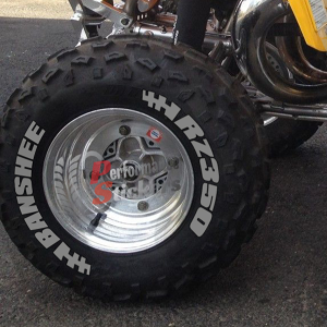 Banshee RZ350 + Flag Full Grey, Set for 4 Tires (1058)