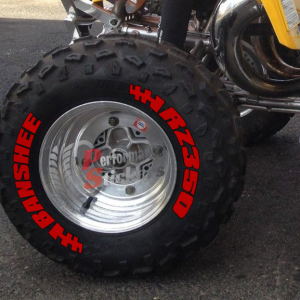 Banshee RZ350 + Flag Full Red, Set for 4 Tires (1060)