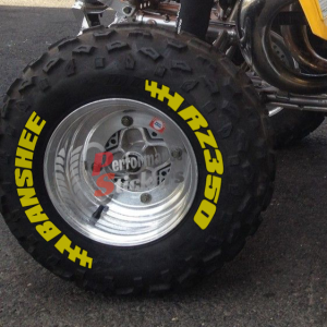 Banshee RZ350 + Flag Full Yelow, Set for 4 Tires (1062)