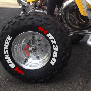 Banshee RZ350 + Flag Red, Set for 4 Tires (1059)
