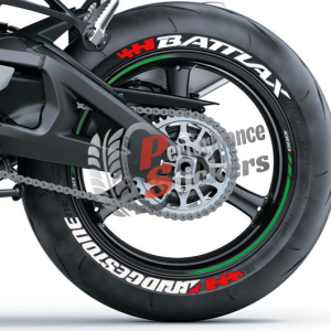 BRIDGESTONE BATTLAX white Set For 2 Tires Both Sides Left And Right (600)