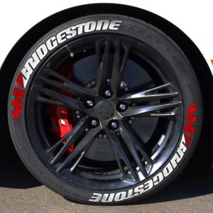 BRIDGESTONE + FLAG with red details, a Set for 4 tires (793)