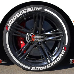 BRIDGESTONE + FLAG red + STRIPES, a Set for 4 tires (794)
