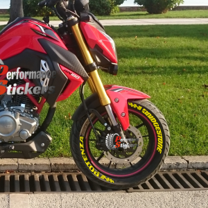 Bridgestone Potenza + Flag Full Yellow, Set For 2 Tires Both Sides Left And Right (1537)