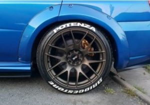 BRIDGESTONE POTENZA full white , a Set for 4 tires (514)
