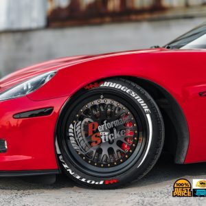 Bridgestone Potenza + Stripes + Flag Red, Set for 4 Tires (1087)