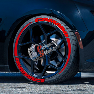 Camaro + Stripes Full Red, Set for 4 Tires (1101)
