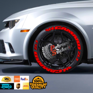 Camaro ZL1 + Flag Full Red, Set for 4 Tires (1103)