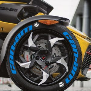 Can-Am Light Blue + Logo White ,Set for 3 Tires (841)