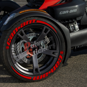 CAN-AM + LOGO full red, a Set for 3 tires (819)
