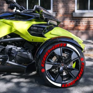 Can-Am Red + Stripes White + Logo Red ,Set for 3 Tires (861)