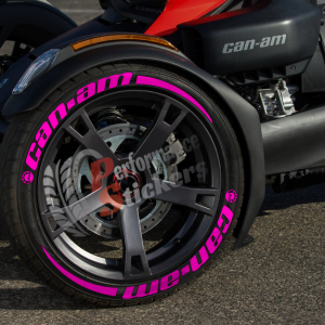 Can-Am + Stripes + Logo Full Pink ,Set for 3 Tires (859)
