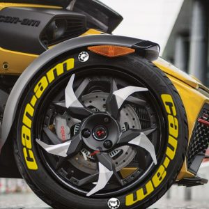 Can-Am Yellow+ Logo White ,Set for 3 Tires (840)