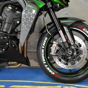CAN'T TOUCH THİS WHİTE / FLAG RED ,Set For 2 Tires Both Sides Left And Right (270)