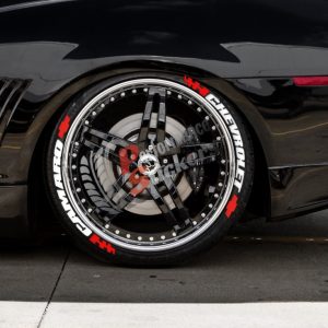 Chevrolet Camaro + Logo Red, Set for 4 Tires (1093)