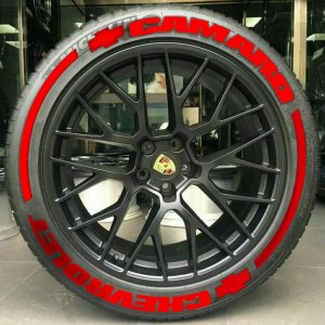 CHEVROLET CAMARO red + Stripes , a Set for 4 tires (294)