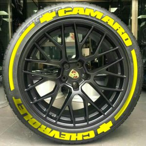 CHEVROLET CAMARO SS + yellow Stripes , a Set for 4 tires (299)