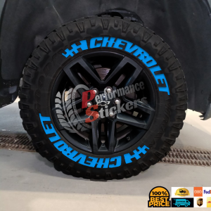 Chevrolet + Flag Full Blue, Set for 4 Tires (1116)