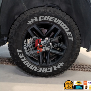Chevrolet + Flag Full Grey, Set for 4 Tires (1111)