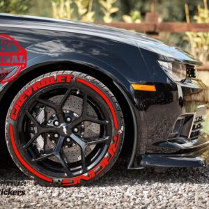 CHEVROLET RACING + STRIPES RED ,a Set for 4 tires (93)
