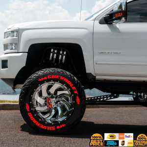 CHEVROLET SILVERADO red , a Set for 4 tires (580)