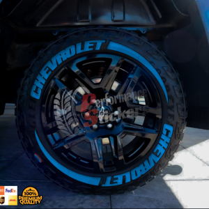Chevrolet + Stripes Full Blue, Set for 4 Tires (1117)