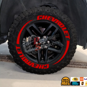 Chevrolet + Stripes Full Red, Set for 4 Tires (1115)