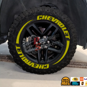 Chevrolet + Stripes Full Yellow, Set for 4 Tires (1123)