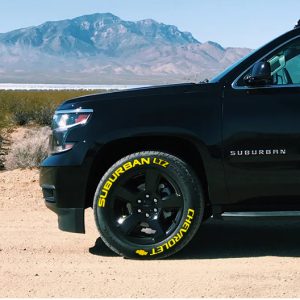 CHEVROLET SUBURBAN + LOGO + LTZ full yellow, a Set for 4 tires (788)