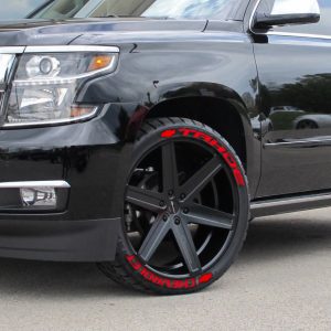 CHEVROLET TAHOE + LOGO full red, a Set for 4 tires (792)