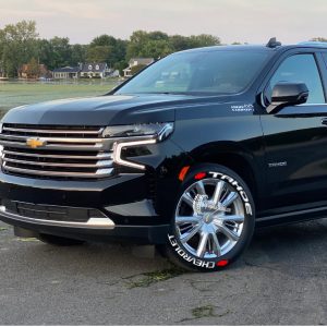 CHEVROLET TAHOE + LOGO with red details, a Set for 4 tires (791)