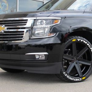 CHEVROLET TAHOE + LOGO with yellow details, a Set for 4 tires (789)