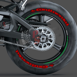 Continental + Logo Red, Set For 2 Tires Both Sides Left And Right (1548)
