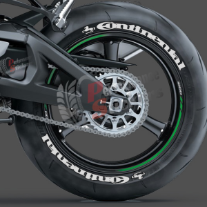 Continental + Logo White, Set For 2 Tires Both Sides Left And Right (1547)