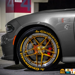 Continental + Stripes + Logo Dark Yellow, Set for 4 Tires (1154)