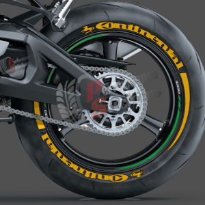 Continental + Stripes + Logo Dark Yellow no2, Set For 2 Tires Both Sides Left And Right (1554)