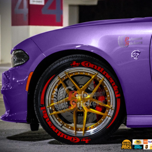 Continental + Stripes + Logo Full Red, Set for 4 Tires (1155)