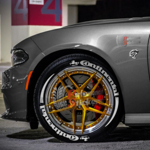 Continental + Stripes + Logo Full White, Set for 4 Tires (1150)