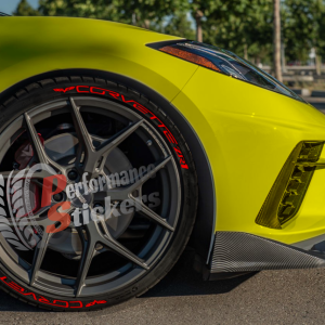 CORVETTE red, a Set for 4 tires (658)