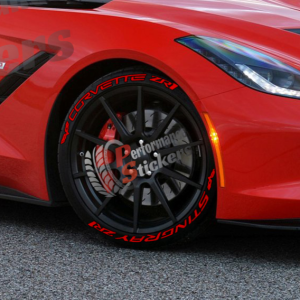 Corvette Stingray ZR1 + Logo Red, Set for 4 Tires (1137)
