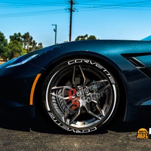 Corvette + Stripes Full White, Set for 4 Tires (1139)
